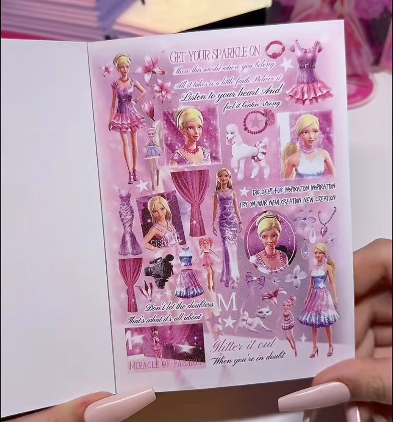 {c-贴纸书} barbie fashion fairytale sticker book