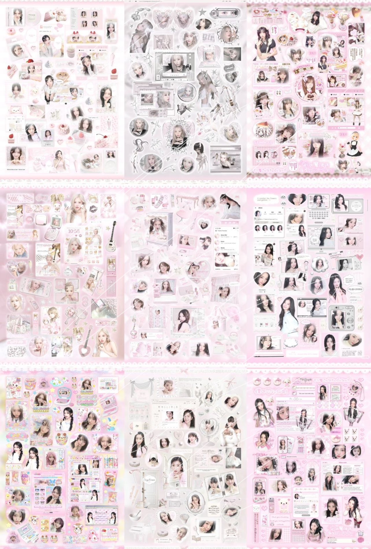 {c-贴纸书} 50 page lucky grass melody girl group sticker book