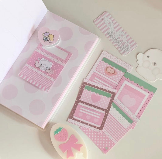 {yummylist} strawberry chocolate note set