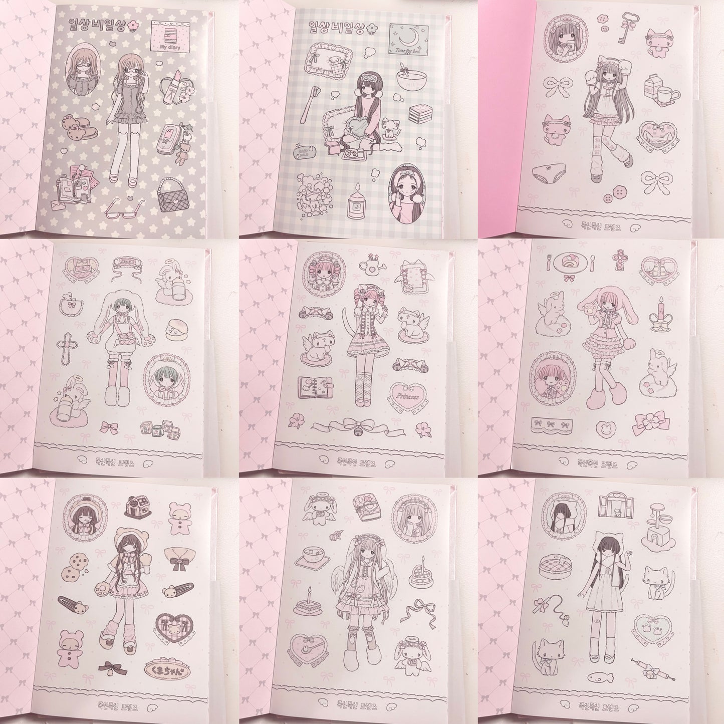{illust lab} report 01: angelic heart milky hearts 36 page sticker book