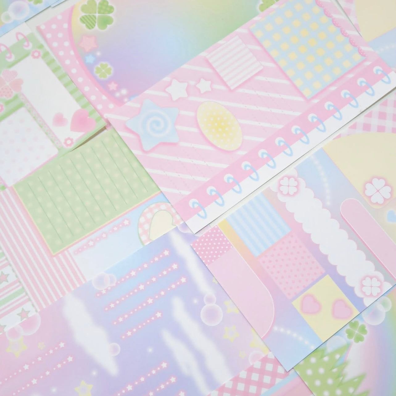 {pearly button} dreamy pastel memo set