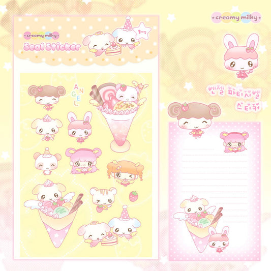 {creamy milky} angel pastry sticker