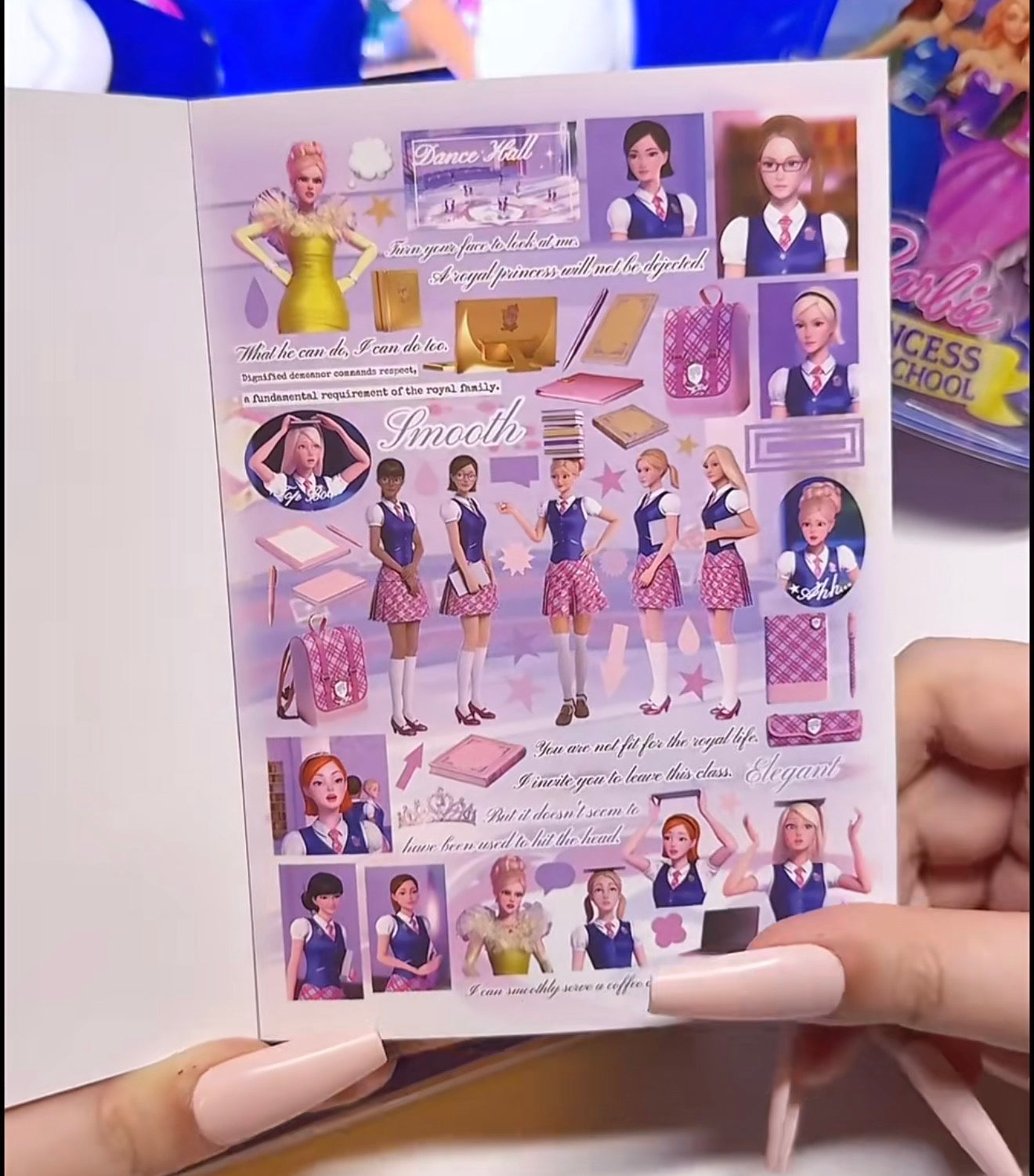 {c-贴纸书} barbie princess charm school sticker book