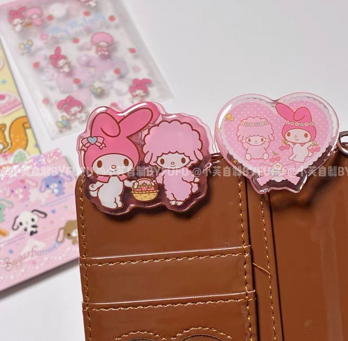 {byfufu} my melody and piano acrylic clip