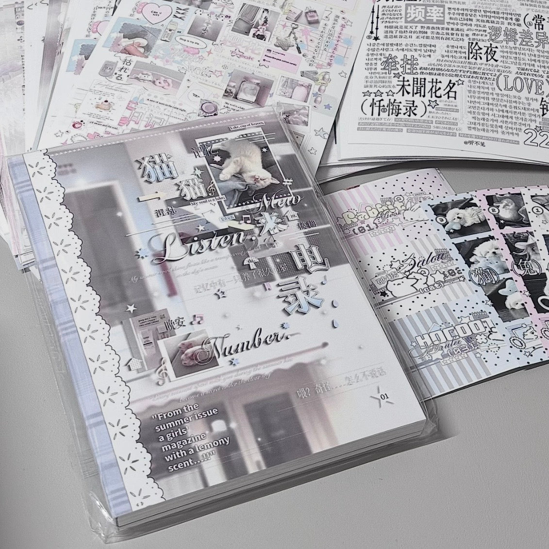 {c-贴纸书} 30p cat call log sticker book