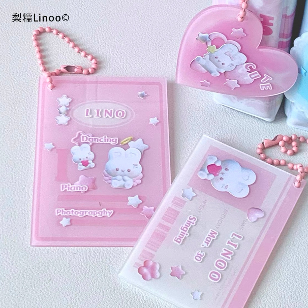 {linoo} deco keychains 3 type