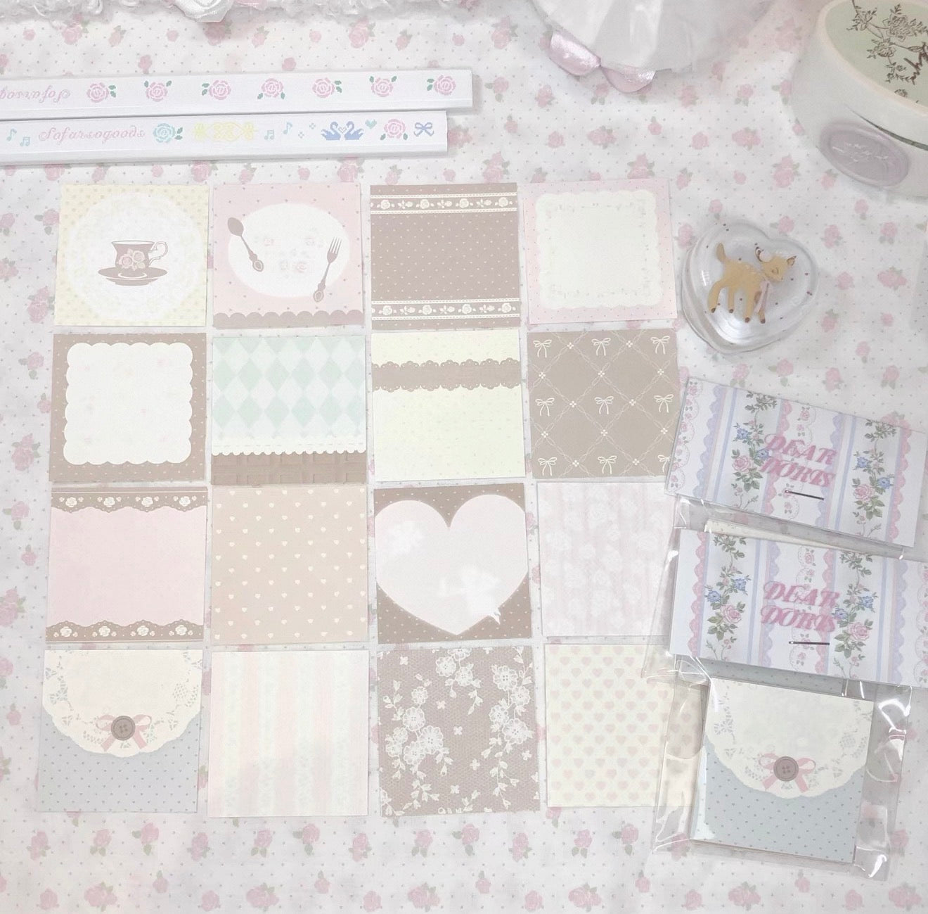 {DearDoris} angels garden square note set