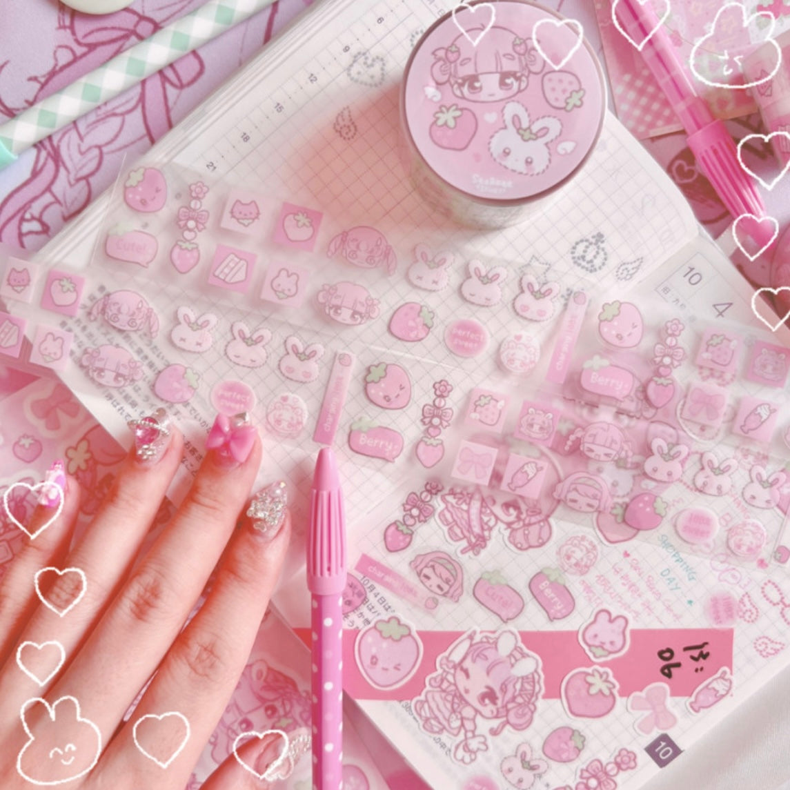 {seolkee illust} berry berry kiss cut tape