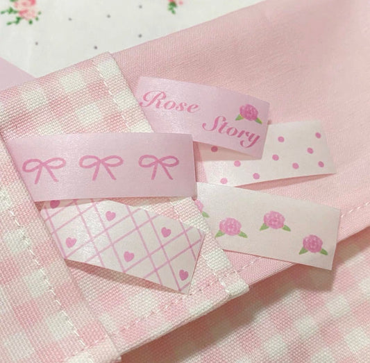 {heart bunny} rose story masking tape