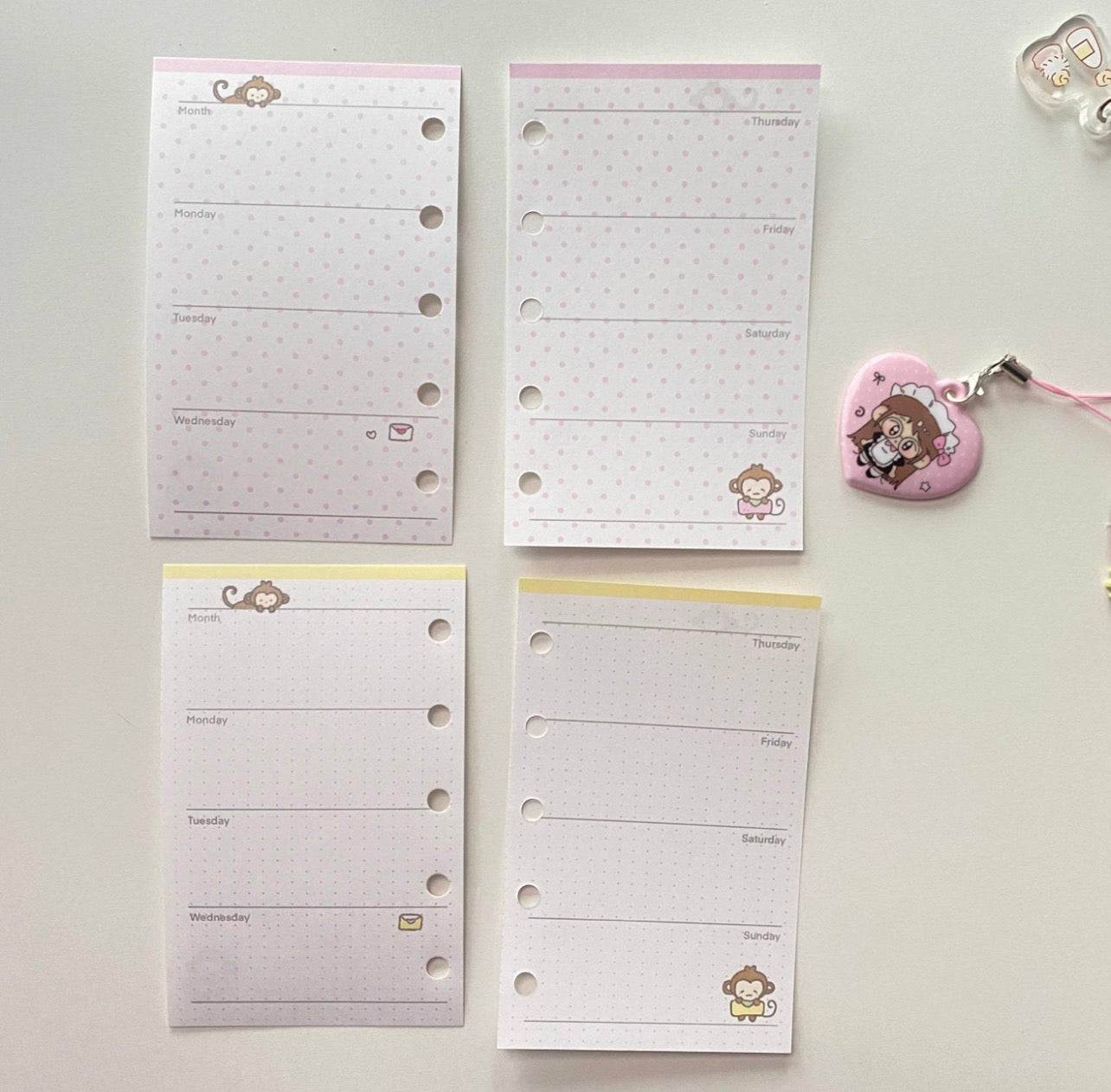 {heart bunny} a7/m5 little monkey weekly refill