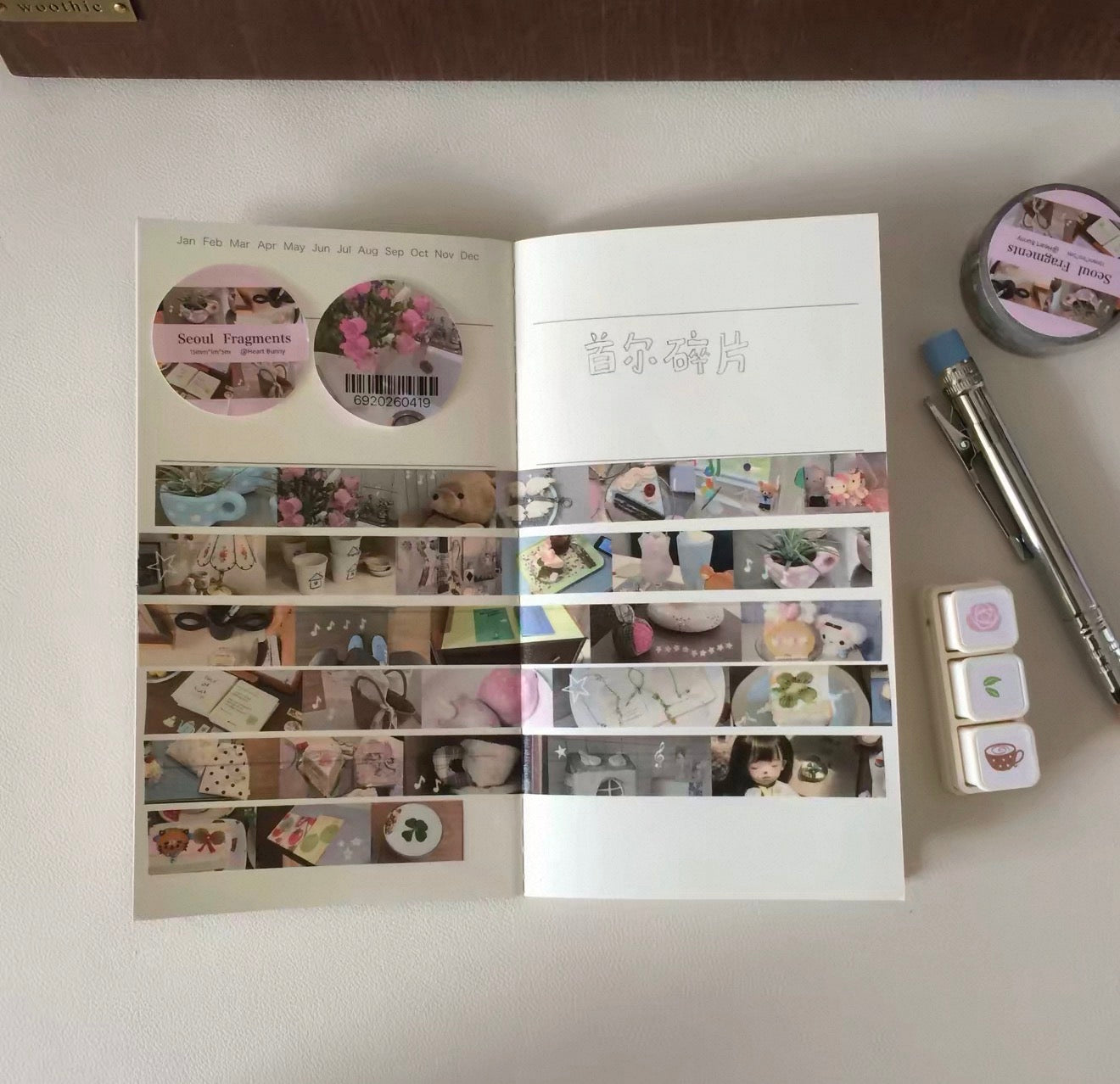 {heart bunny} seoul fragments masking tape