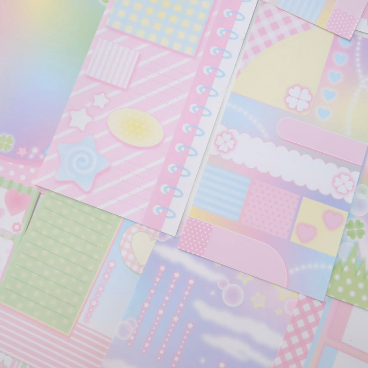 {pearly button} dreamy pastel memo set