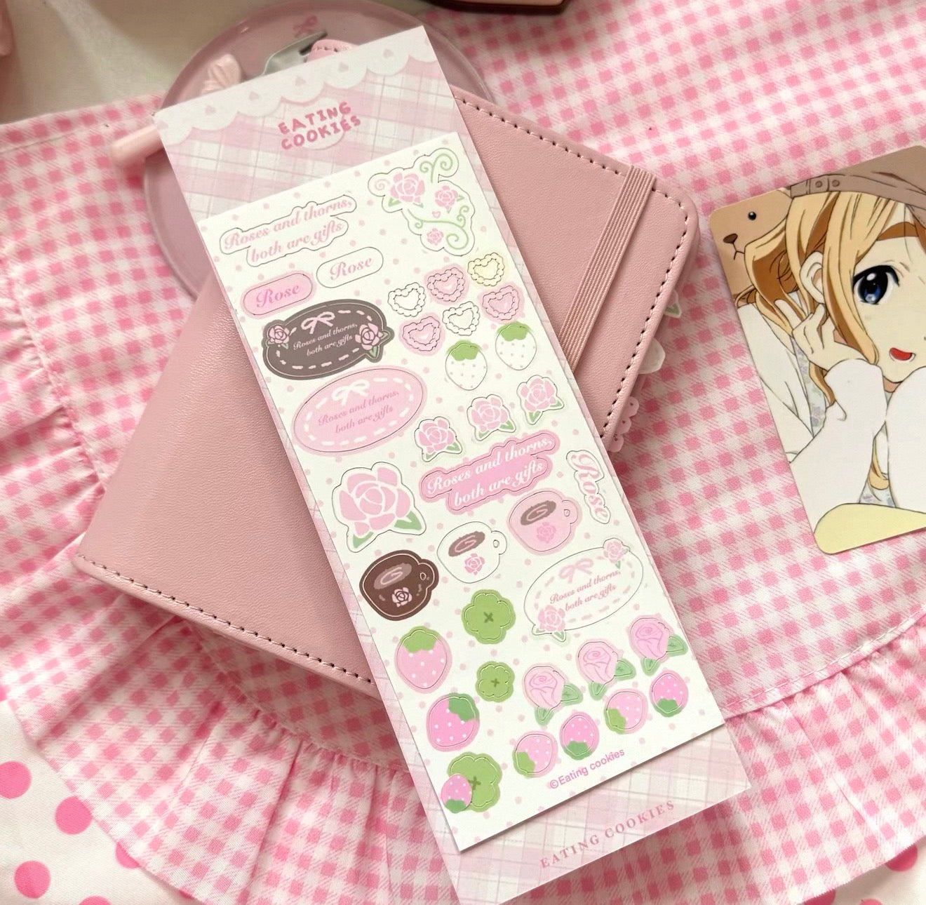 {eating cookies} rose flower deco sticker