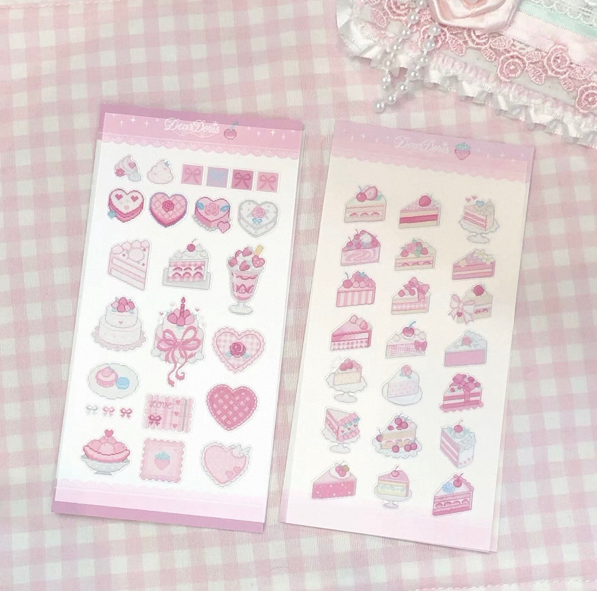{DearDoris} cute pixel cakes sticker