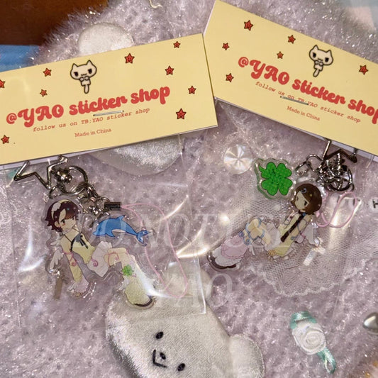 {YAO} angel core acrylic keychain
