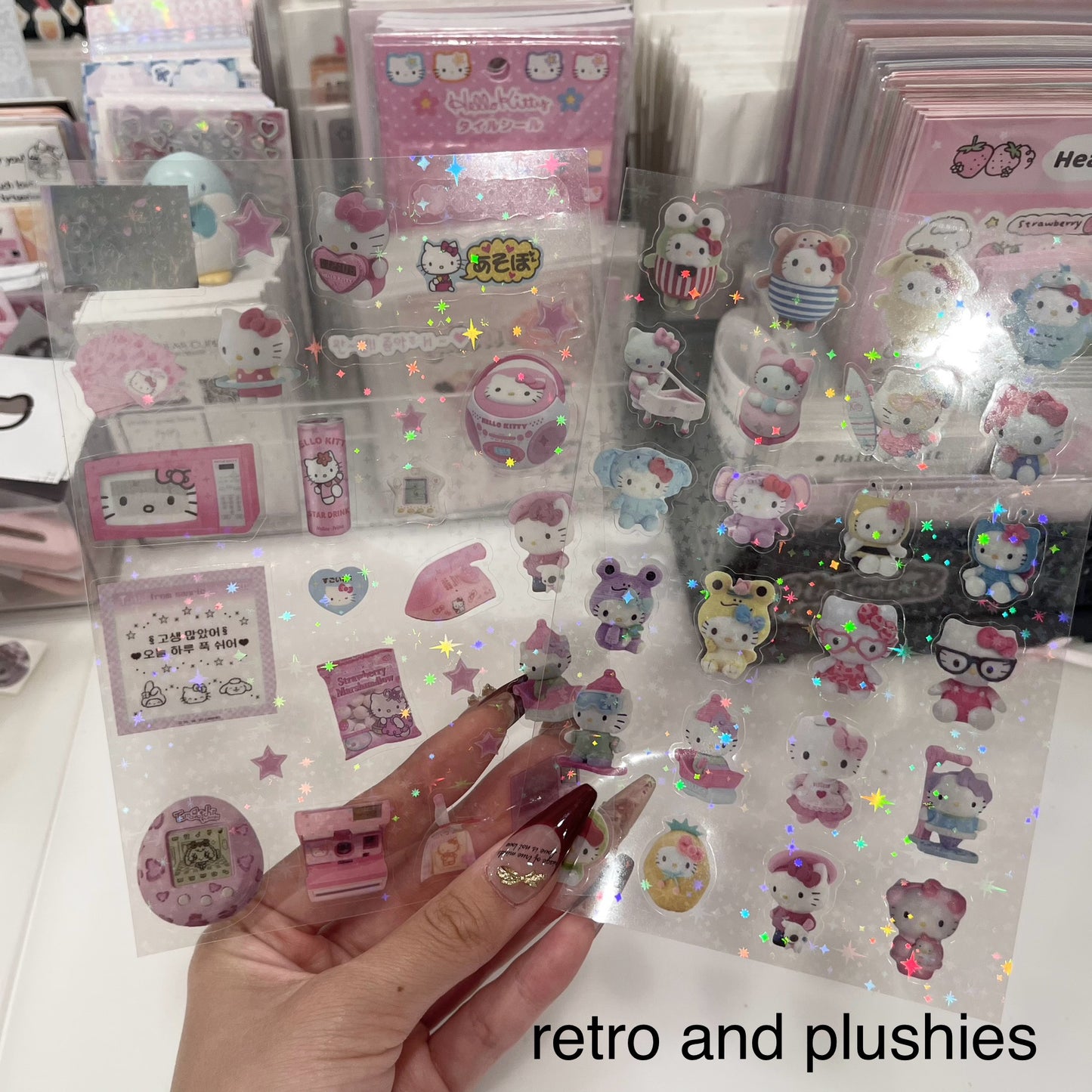 {HRTSEEKER} hello kitty holo stickers