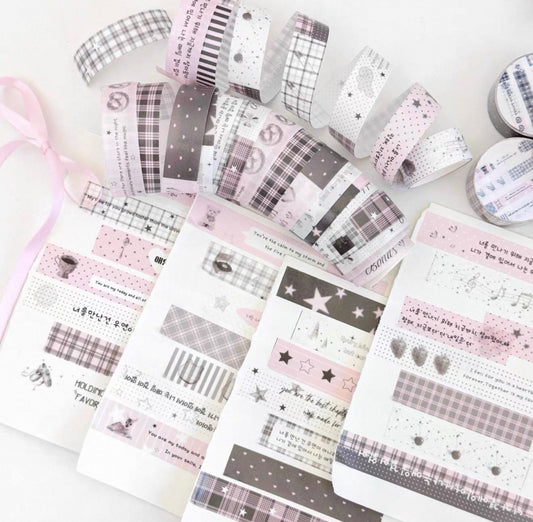{bali studio} grey and pink stitching tape