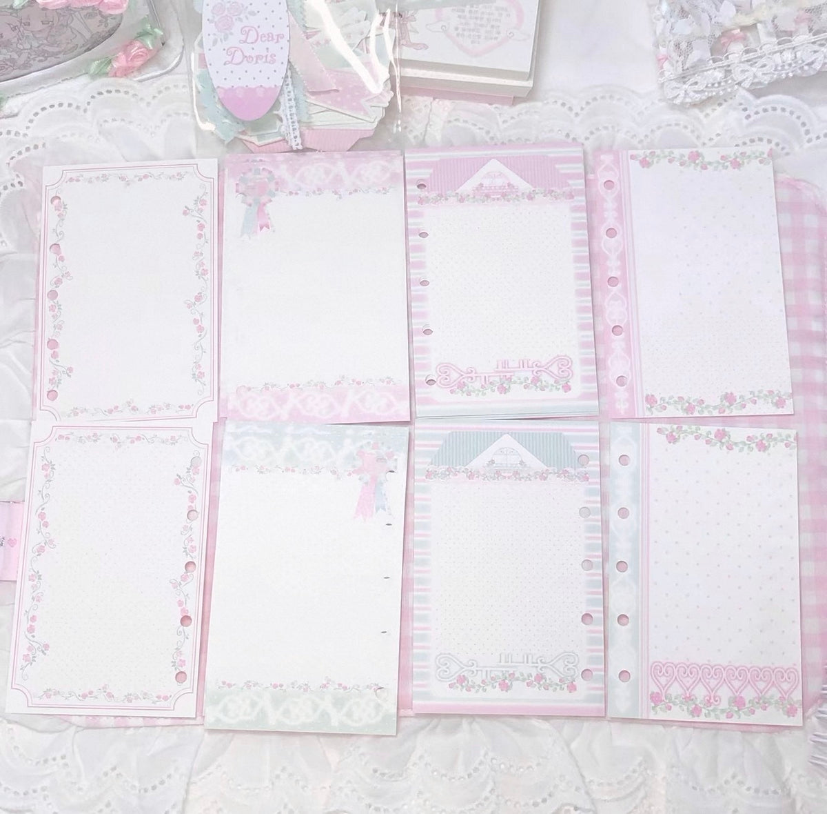{DearDoris} m5/a7 sweet home rose vine binder refill set