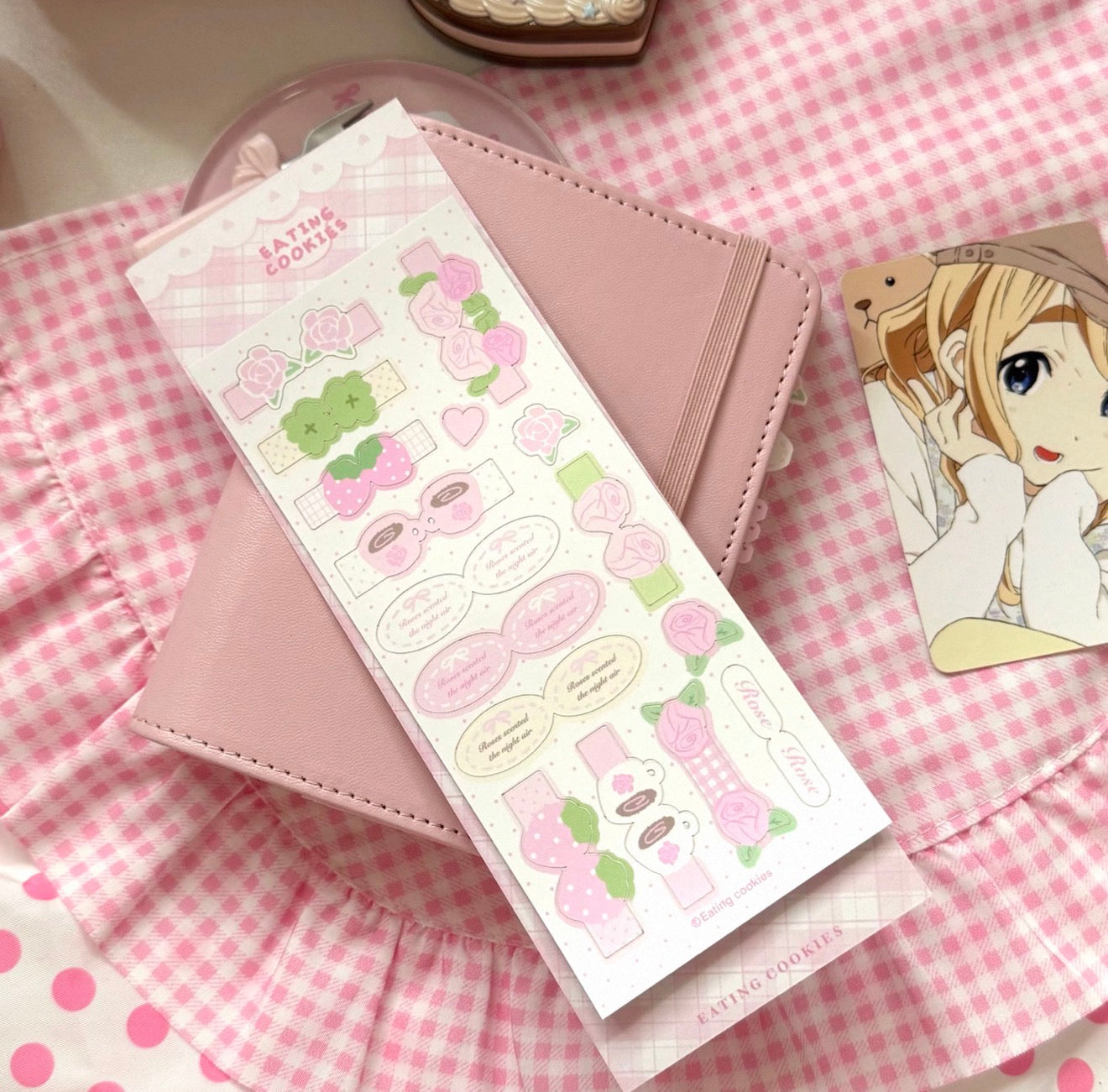 {eating cookies} rose flower deco sticker