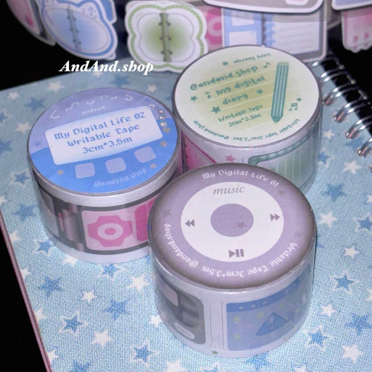 {andandshop} instagram style memo kiss cut tape