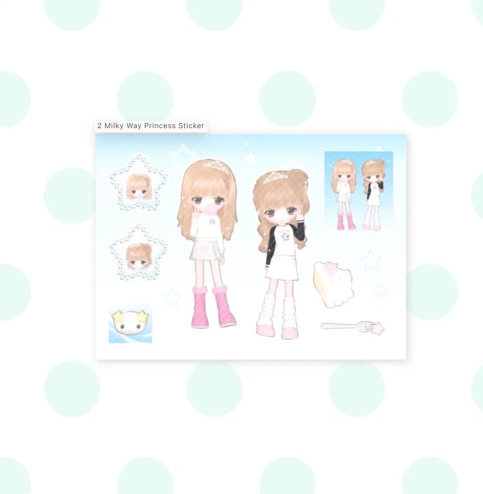 {coral tree} milky way princess sticker