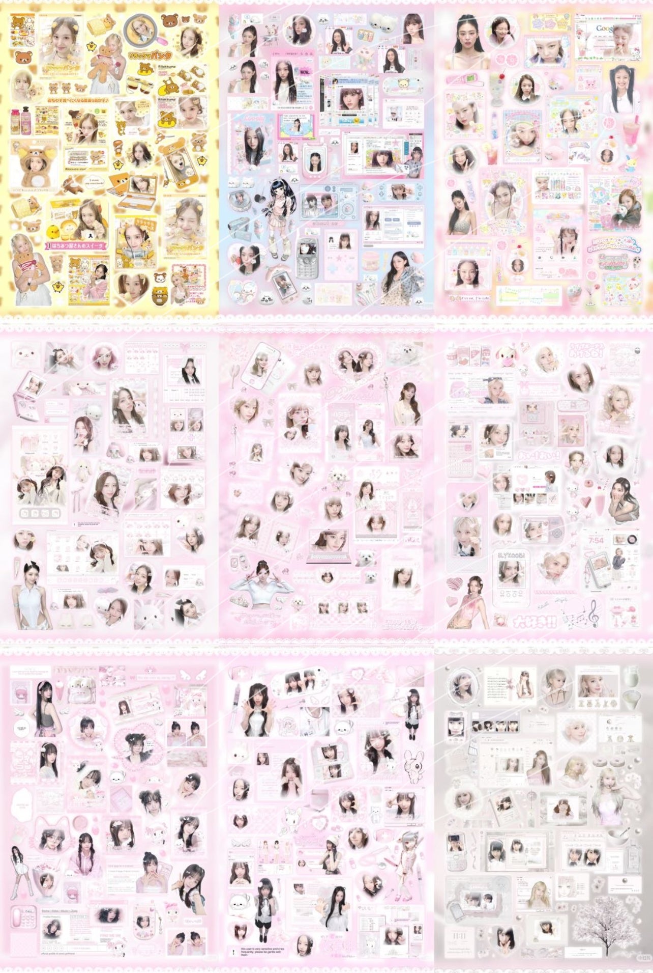 {c-贴纸书} 50 page lucky grass melody girl group sticker book