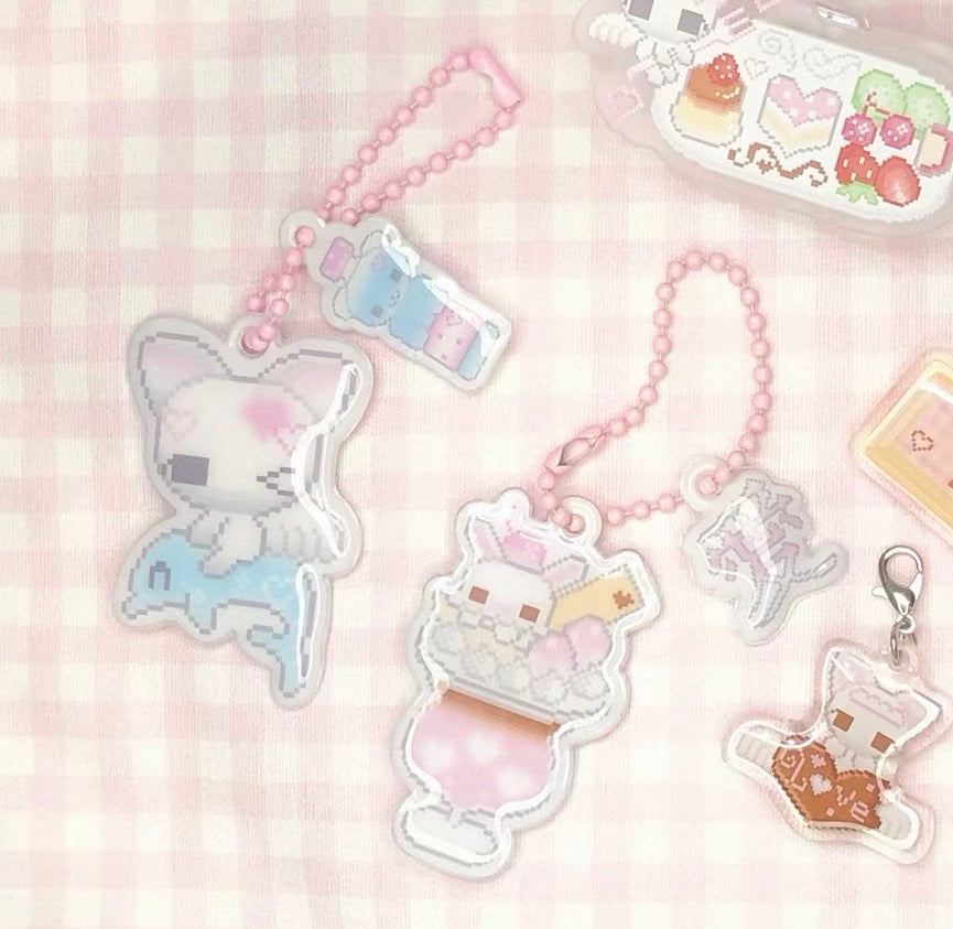 {DearDoris} cute pixel puffy pendant