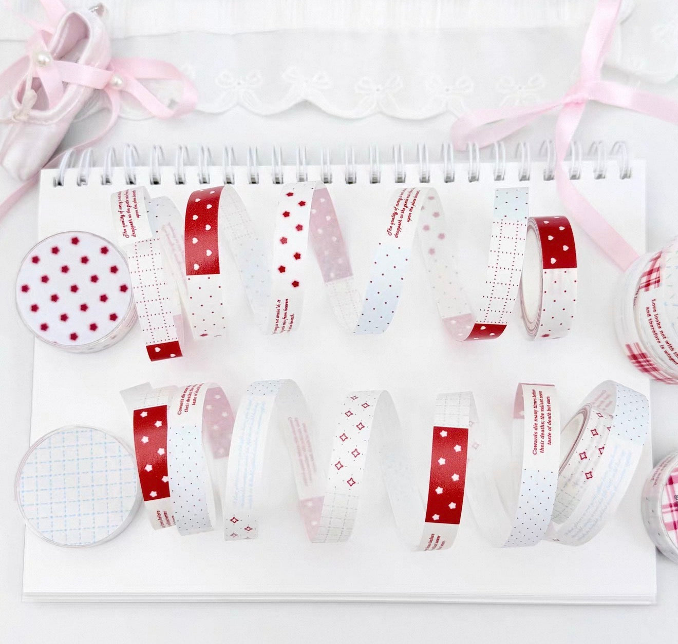 {bali studio} red and blue stitching tape