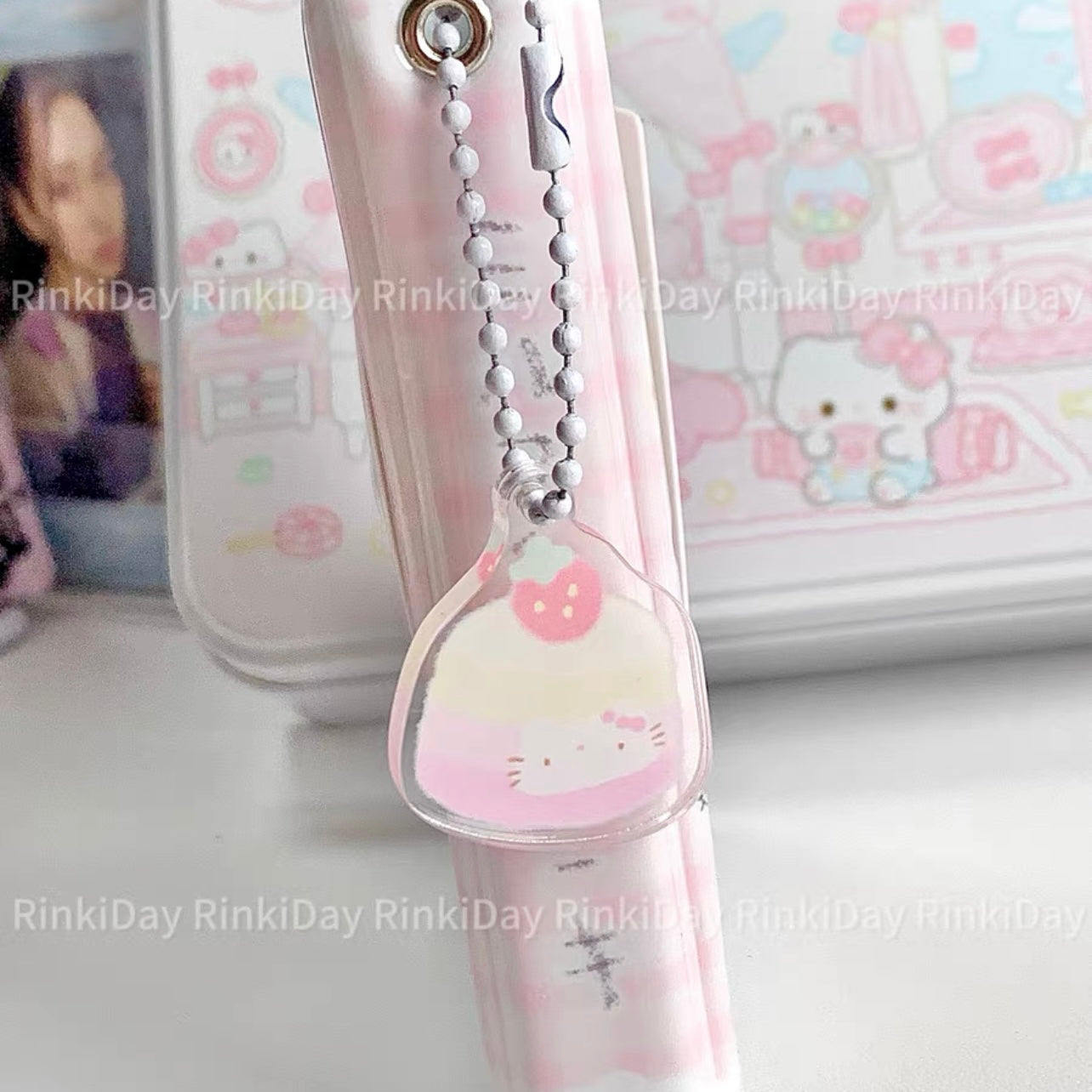 {rinki day} kitty cake acrylic keychai n