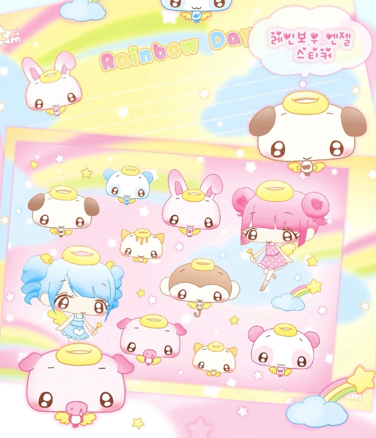 {creamy milky} rainbow angel