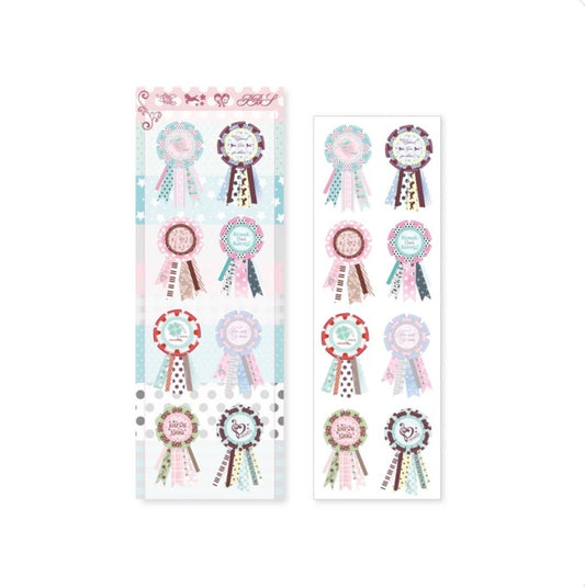 {pearly button} soft rosette