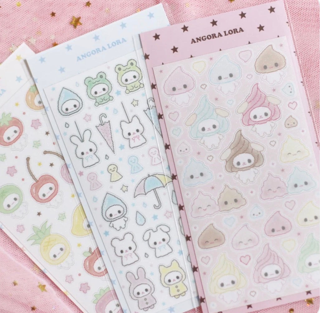 {angora lora} fruit squad & cream squad & raincoat