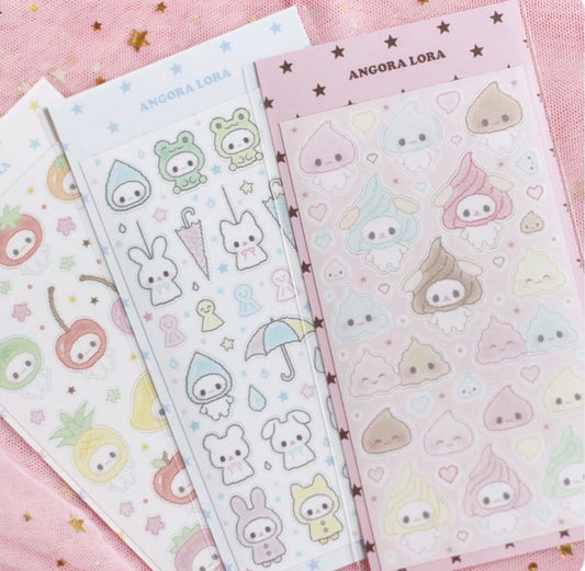 {angora lora} fruit squad & cream squad & raincoat
