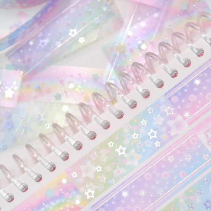 {pearly button} milky stardust tape