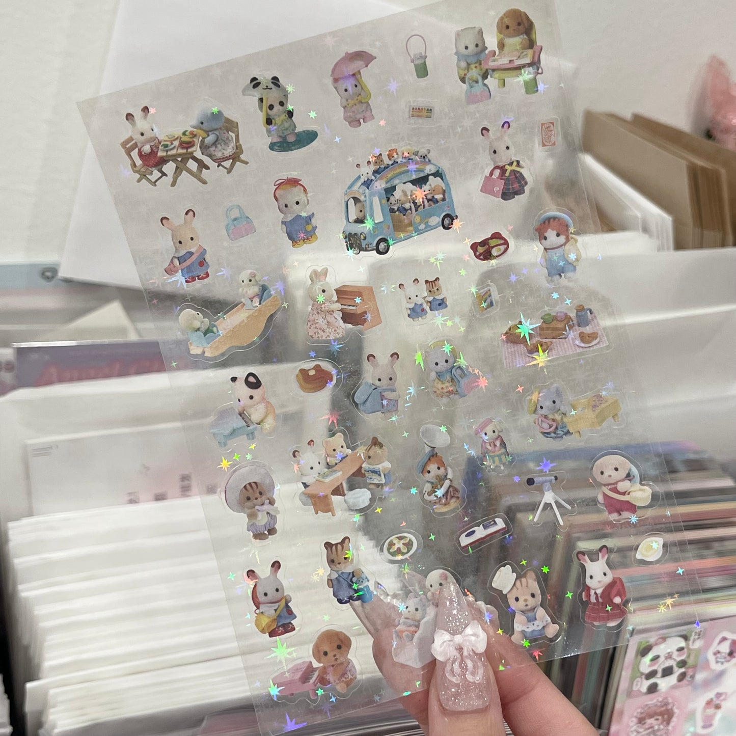 {HRTSTICKER} baby sylvanian family stickers (8 types)