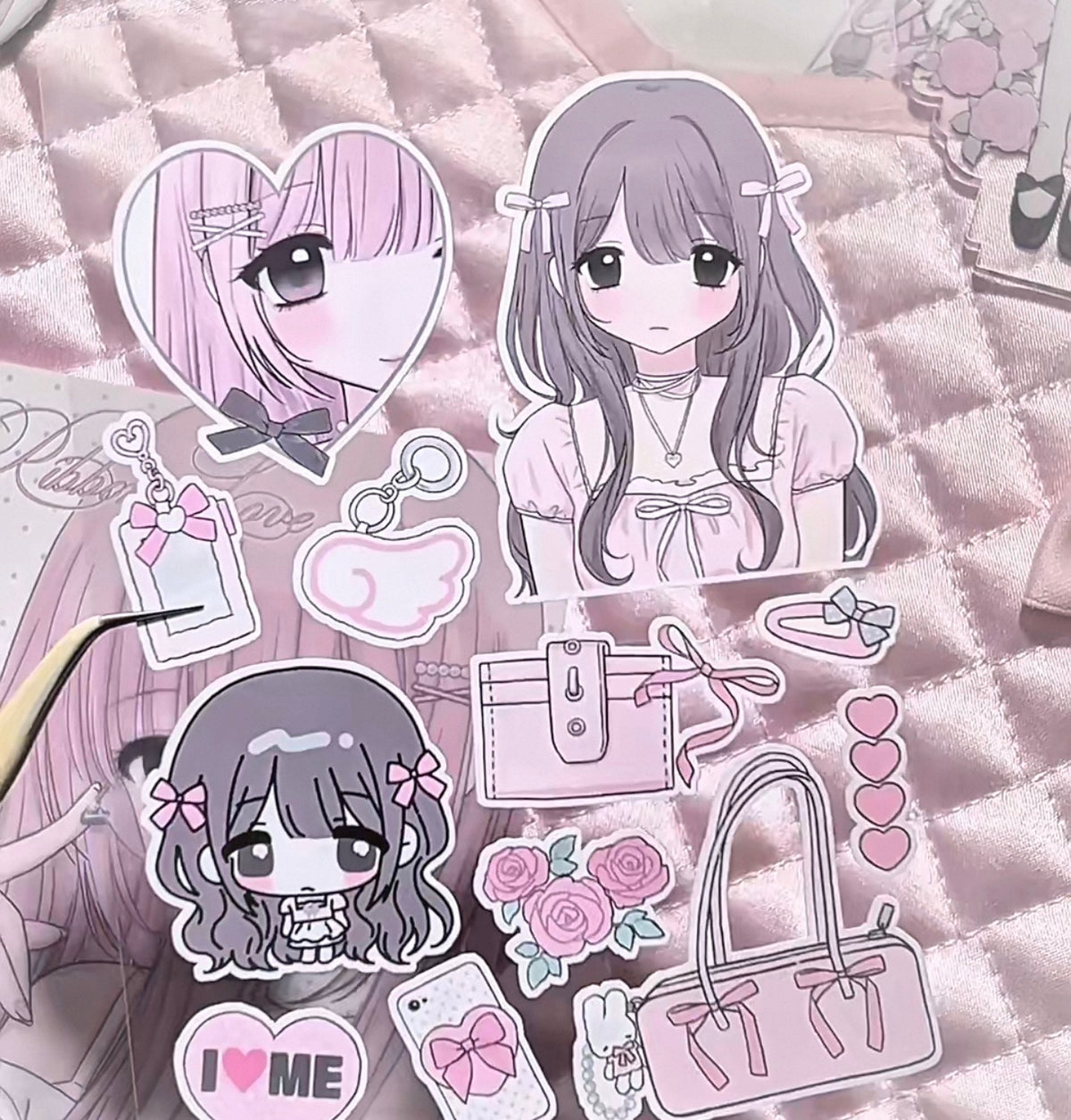 {strawberries & cig} rose love sticker collection