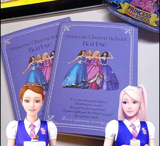 {c-贴纸书} barbie princess charm school sticker book