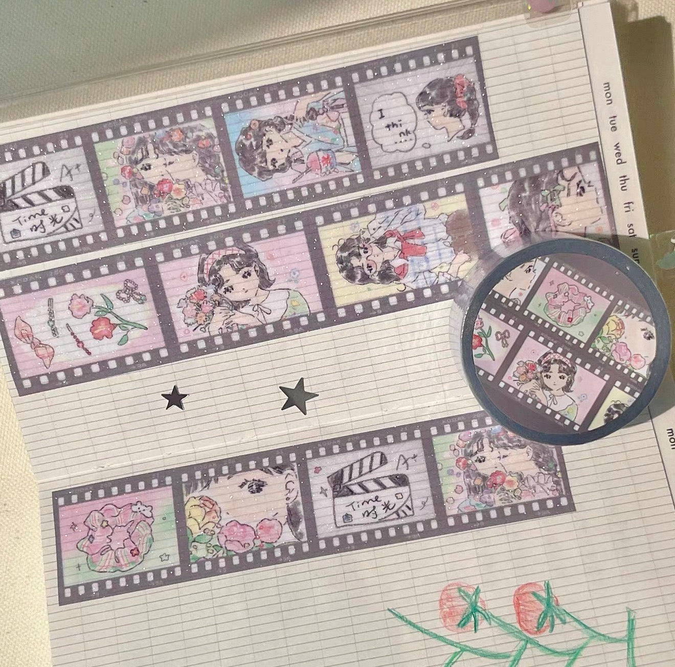 {heart bunny} film 2.0 love story glitter tape