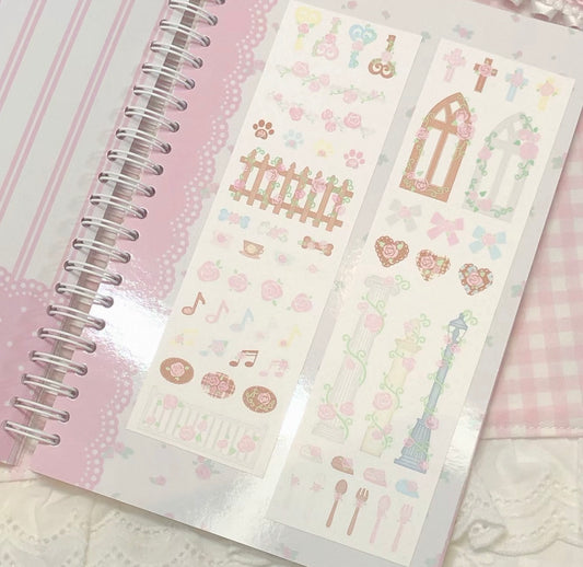 {DearDoris} everyday rose garden kiss cut tape