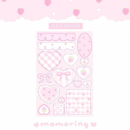 {momoring} moji strawberry sticker