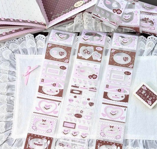 {pakupaku} rose cream kiss cut tape