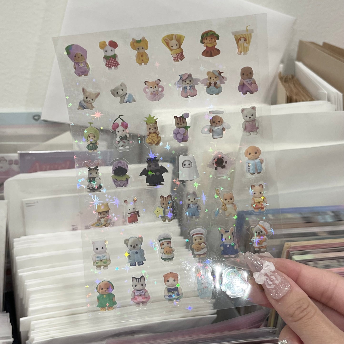 {HRTSTICKER} baby sylvanian family stickers (8 types)