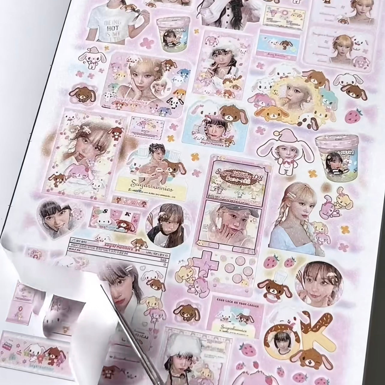 {c-贴纸书} 50 page lucky grass melody girl group sticker book