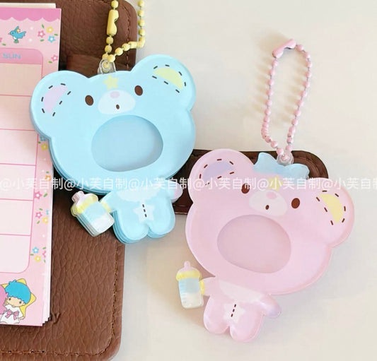 {byfufu} little twin stars frame keychain