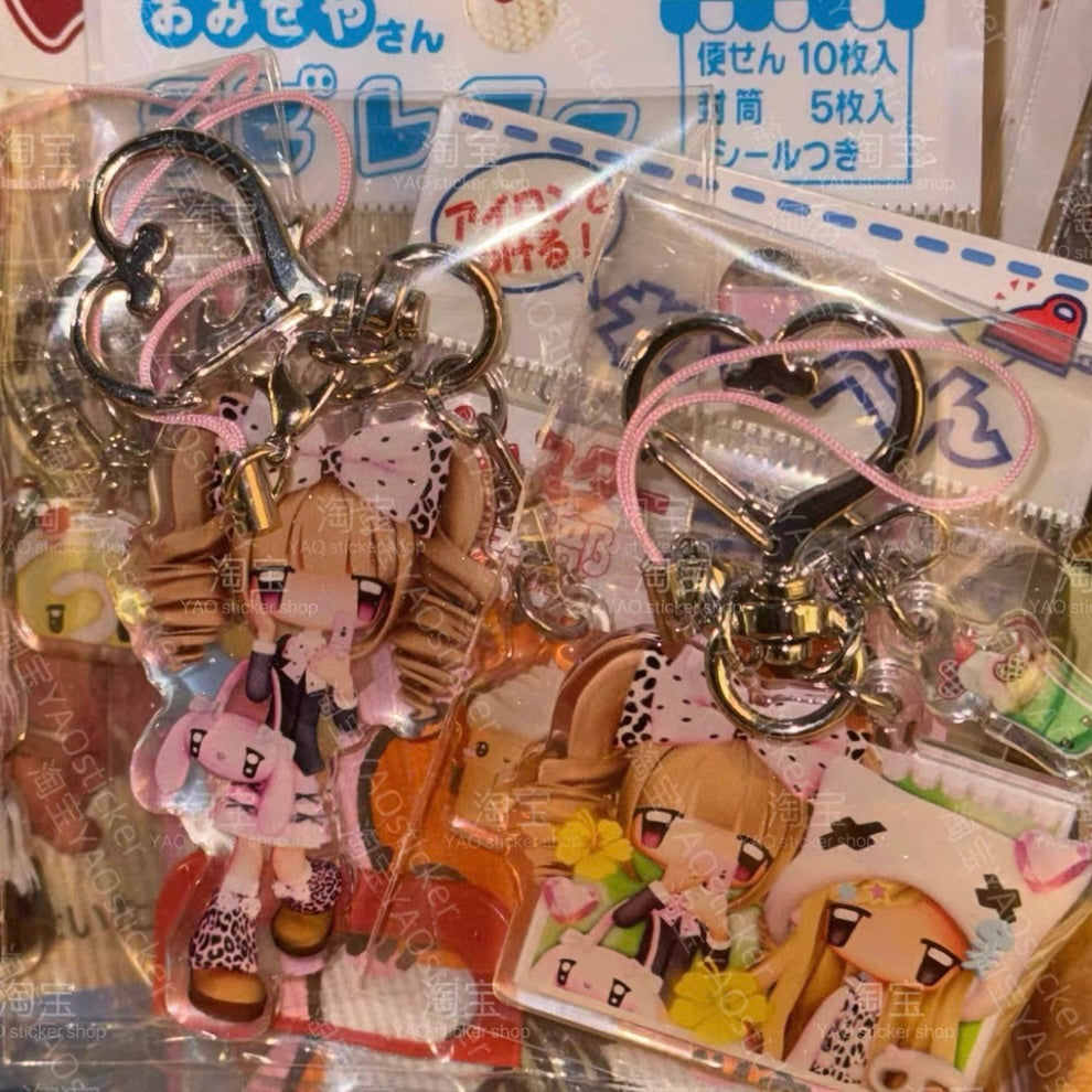 {YAO} hot acrylic sweet girl keychain (2 types)
