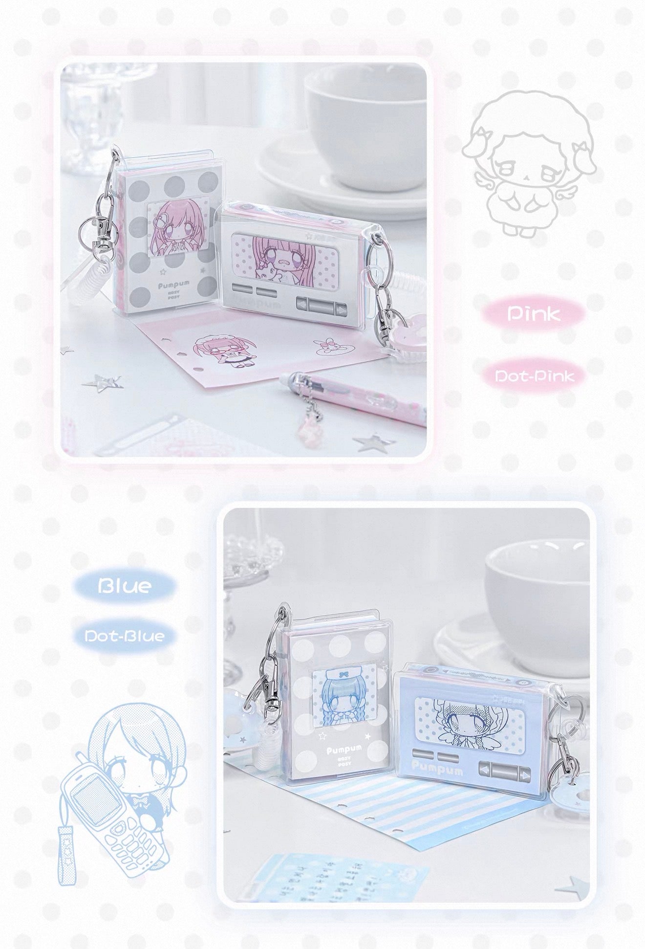 {rosyposy} x pumpum mini notebook pendant