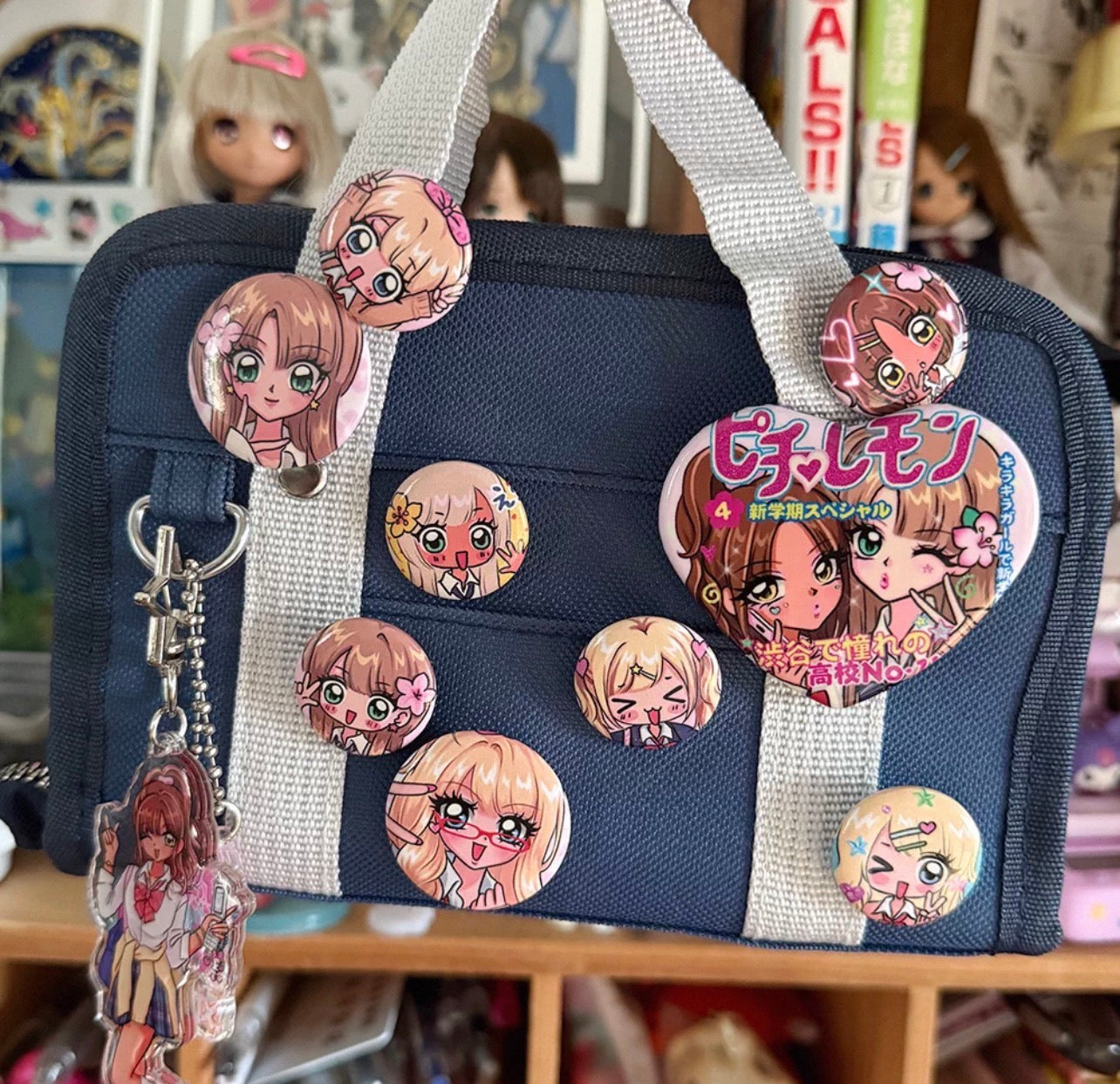 {sanwenmao} gals mini pin button set