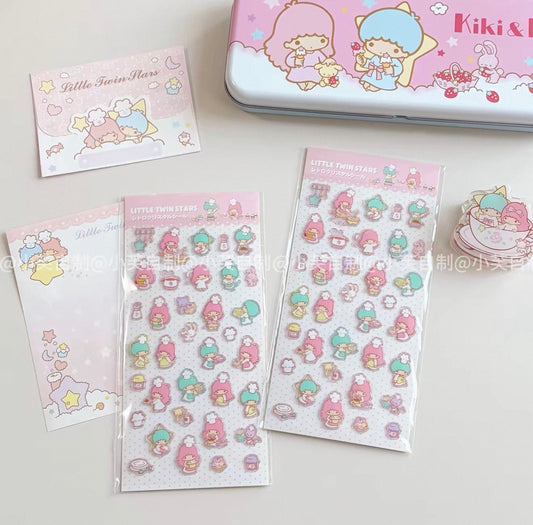 {byfufu} little twin stars chef epoxy sticker