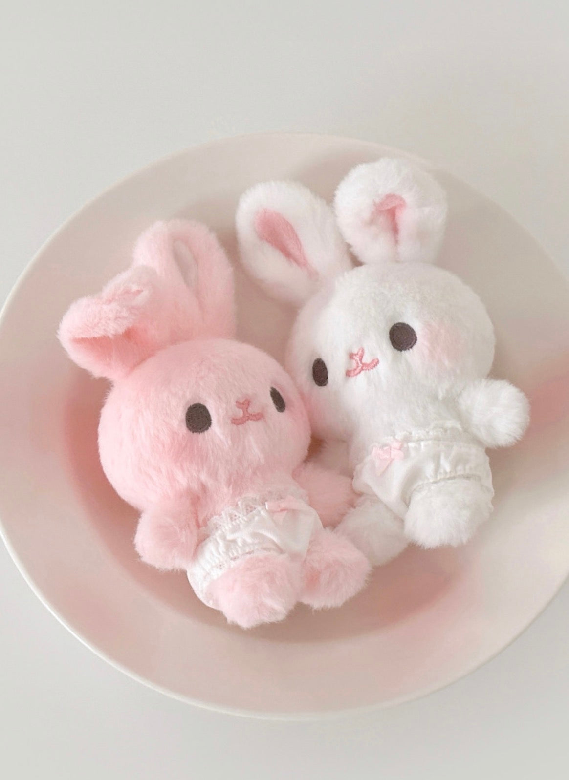 {angora lora} rabbit doll plush keyring