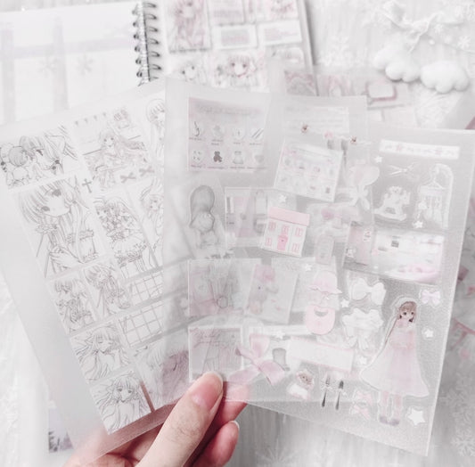 {c-贴纸书} 40 page light coquette issue. 1/2 sticker book